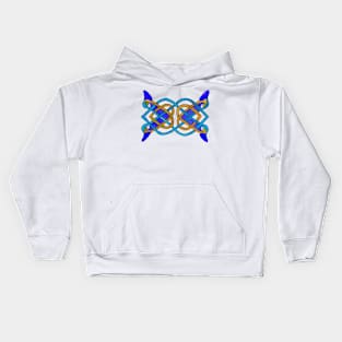 Bi-coloured Celtic tracery Kids Hoodie